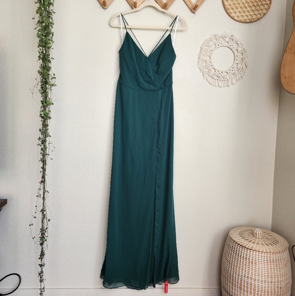 Thread Bridesmaids Style TH009 Cora In Hunter Green Gown Racerback NWT S… - Picture 2 of 8